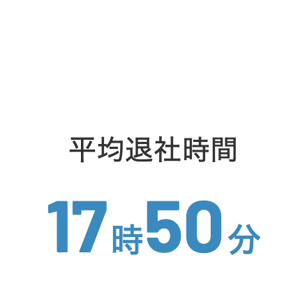 平均退社時間 17時50分